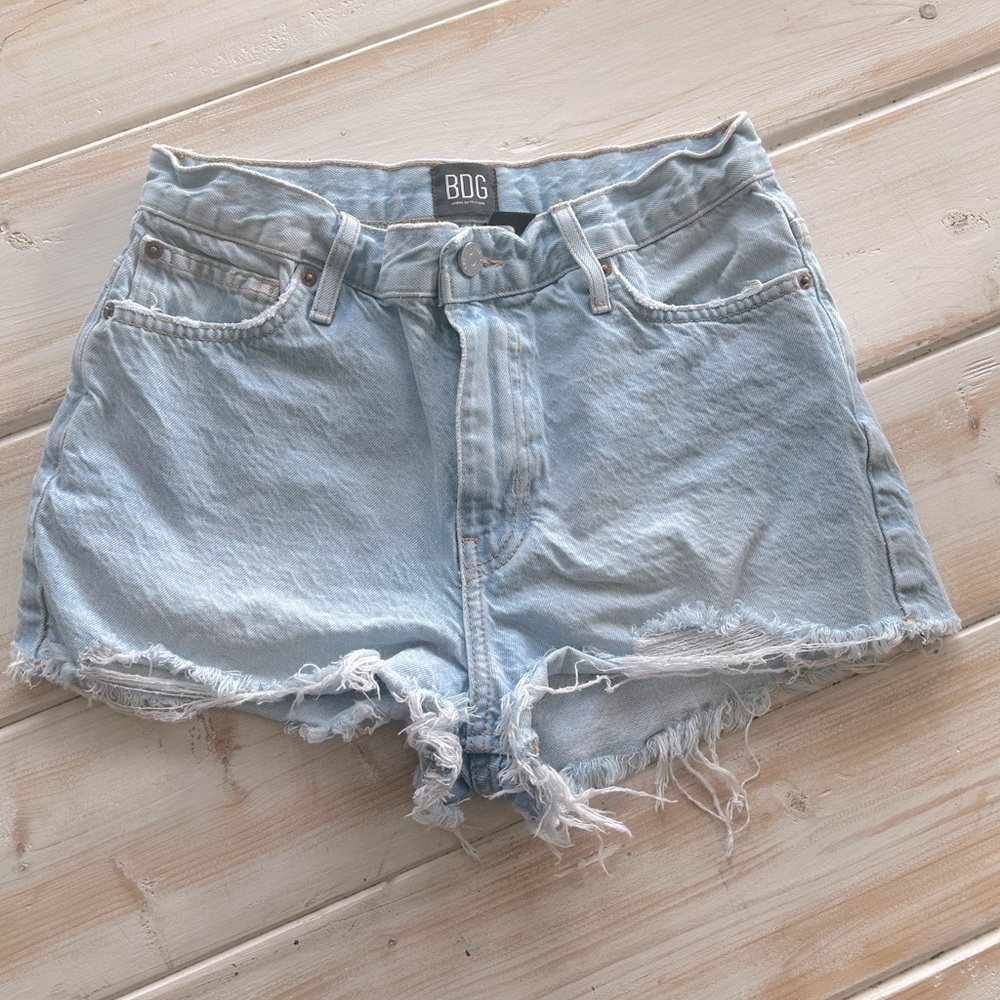 BDG High Rise Girlfriend Denim Shorts